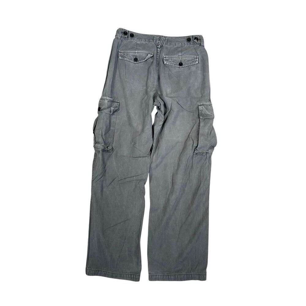 Madewell Garment Dyed Low Rise Slung Straight Cargo Gray Pant Pockets Utility 25 - Picture 3 of 11
